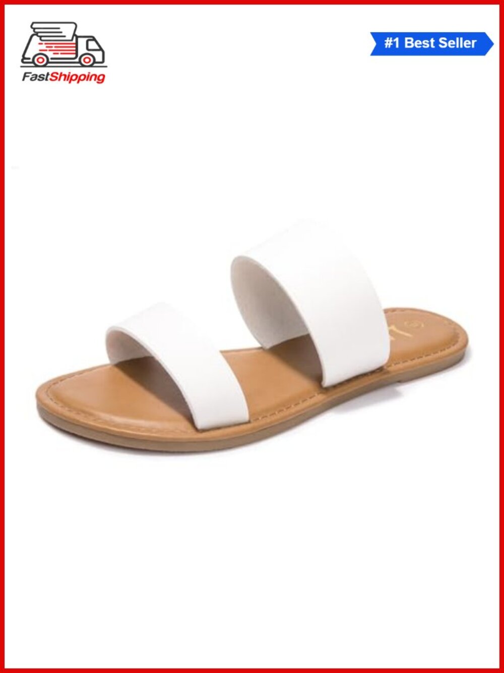 Women's Braided Slide Sandals Open Toe Two Band Slip On Flat